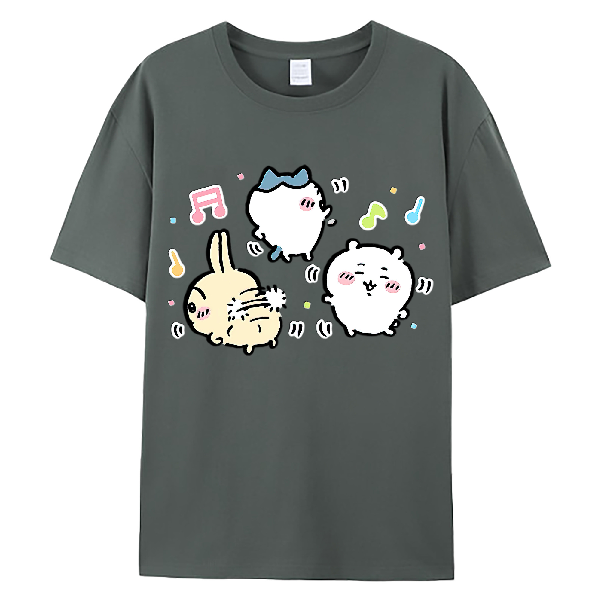 （画像用） ちいかわ うさぎ Chii-kawa usagi 綿100％ メンズ半袖Tシャツ｜肌触りやわらか＆通気性